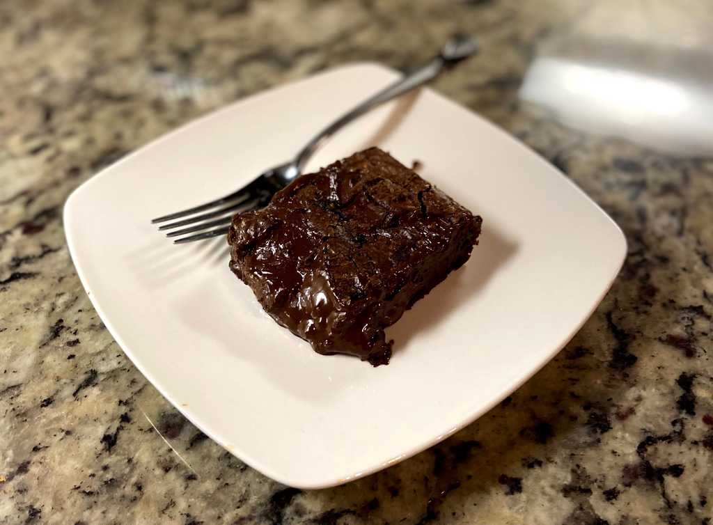 Brownie on a plate