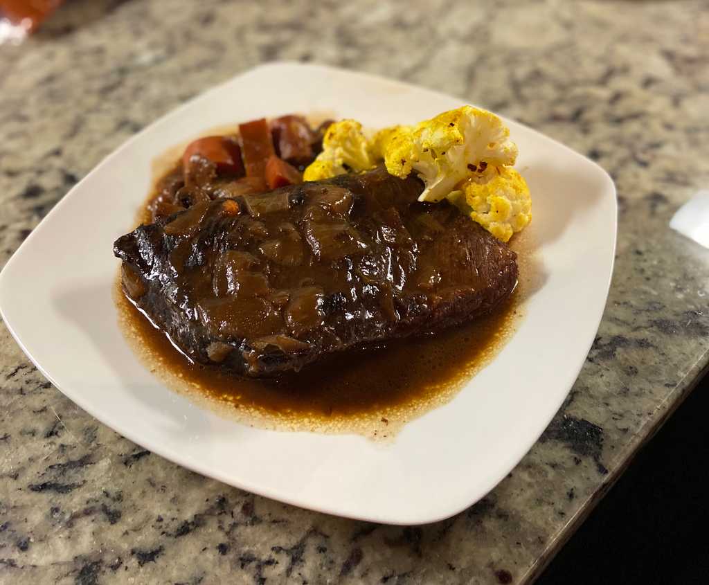 beef with cauliflower and veggies