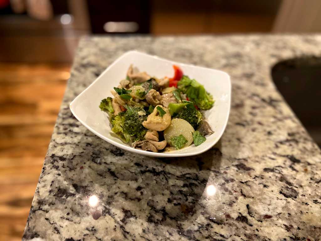 Thai green curry with chicken
